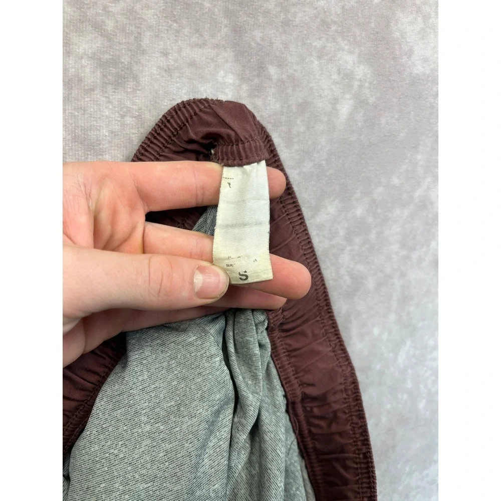 Vuori Mens Small Running Shorts Lined Athletic Brown Striped‎ Lightweight - Picture 5 of 8